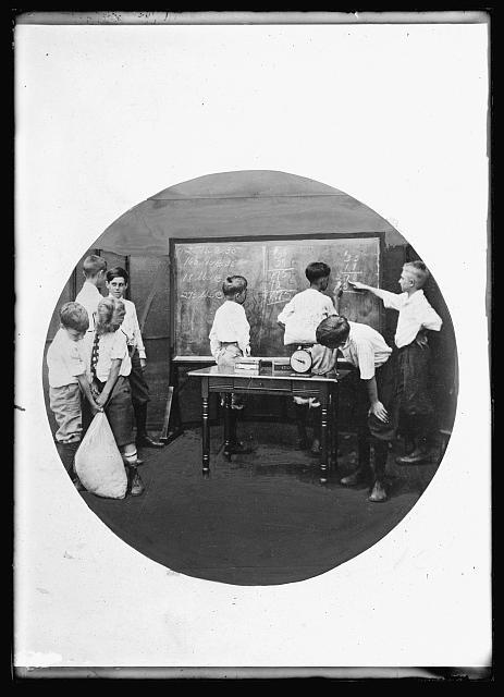 Weighing Tin Foil, S.W. Div., St. Louis, Mo., Wyman School