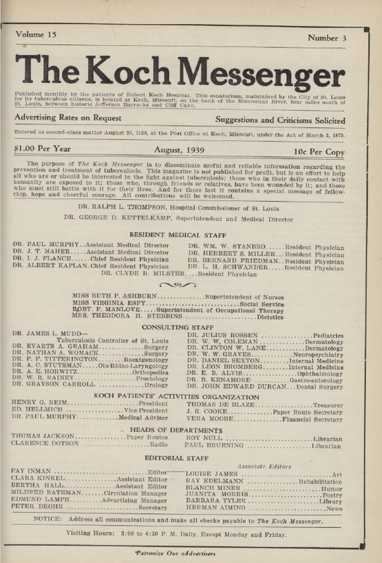 Koch Messenger August 1939