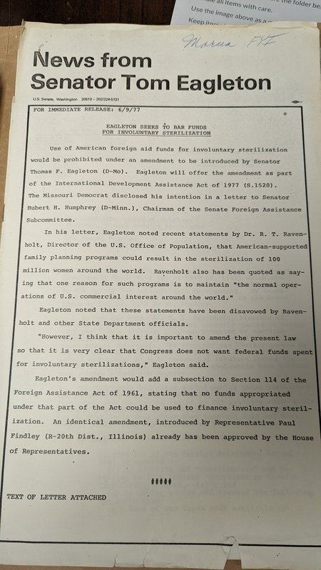 News From Senator Tom Eagleton