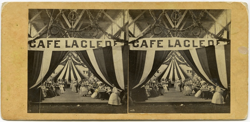 Group of Women in the Cafe Laclede Area at the Mississippi Valley Sanitary Fair