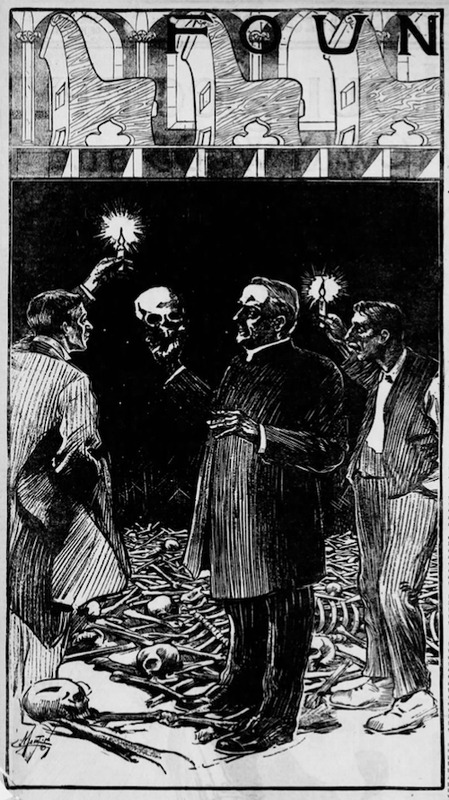 Bones of First Settlers Drawing