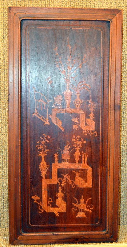Large Carved Panel Inlayed with Ivory from the Chinese Pavilion at the 1904 World's Fair