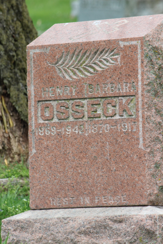 Red Granite Gravestone