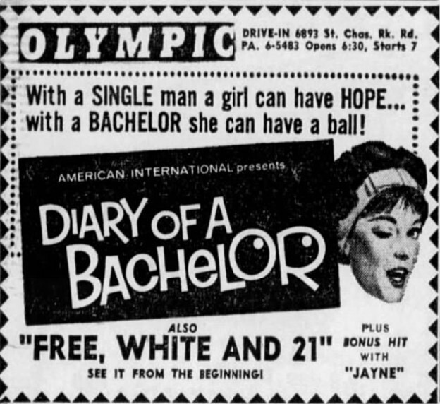 Olympic Drive-In Advertisement – January 28th, 1966