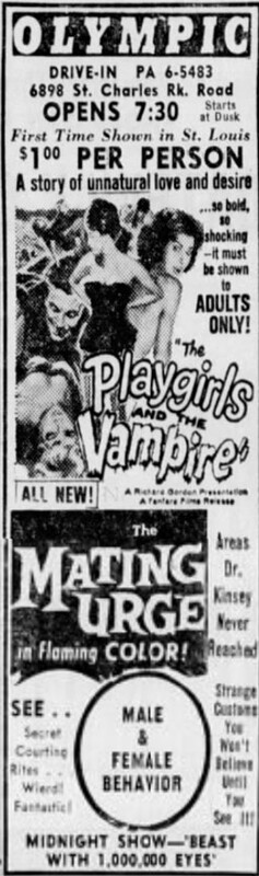 Olympic Drive-In Advertisement – July 19th, 1964