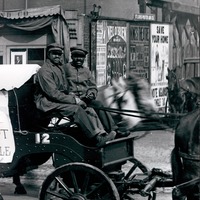 TEAMSTERS DRIVE A CITY ASH WAGON IN A PARADE OF SANITATION EQUIPMENT ON MARKET STREET