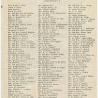 Scanned historic, typed document listing members of the Committee for Nuclear Information.