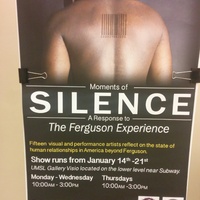 "Moments of Silence: A Response to the Ferguson Experience" exhibit poster