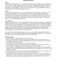 Oral History Interview Consent Form for Larnise Boain