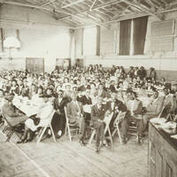 Welcome Home Banquet for WWII Soldiers in Douglass High School Gym