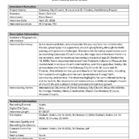 Transcript and Index for Oral History Interview with for Robin Gichuhi