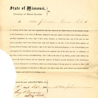 LOYALTY OATH OF ADDIE JOHNSON OF MISSOURI, COUNTY OF ST. LOUIS