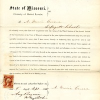 LOYALTY OATH OF N. MARIA CARVER OF MISSOURI, COUNTY OF ST. LOUIS
