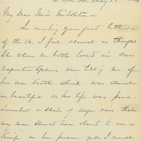 LETTER SIGNED W.T. SHERMAN, 912 GARRISON AVENUE, ST. LOUIS, MO., TO MISS MIDDLETON, MAY 18, 1884