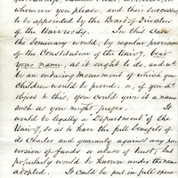 PARTIAL LETTER SIGNED W.G. ELIOT TO H.E. BRIDGE, 1858-1859