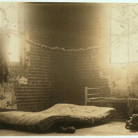 Inside view of "Piedmont Hotel" where some of the boys from Poolroom branch sleep on hot nights. May 5, 1910. St. Louis, Mo. Location: St. Louis, Missouri.