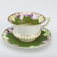 Teacup and Saucer from the Chinese Pavilion at the 1904 World's Fair