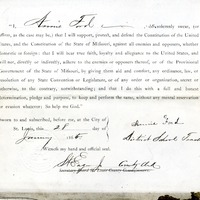 LOYALTY OATH OF ANNIE FORD OF MISSOURI, COUNTY OF ST. LOUIS