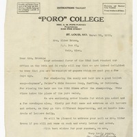 Letter to Lucille Brown from Annie Malone Pope-Turnbo