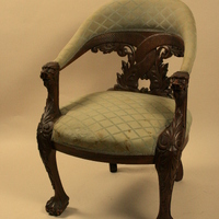 Carved and Upholstered Chair from the Chinese Pavilion of the 1904 World's Fair
