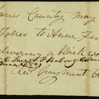 RECEIPT OF MRS. JONES TO ANNE FINE, SIGNED ANNE FINE, ST. LOUIS COUNTY, MAY 18, 1837