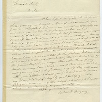 LETTER SIGNED SOPHIA P. GREGORY, MT. AIRY, TO GENERAL ASHLEY, COOPER COUNTY, MO., OCTOBER 19, 1836