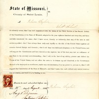 LOYALTY OATH OF REBECCA TAYLOR OF MISSOURI, COUNTY OF ST. LOUIS