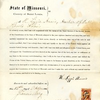 LOYALTY OATH OF H. LIZZIE ANNIS OF MISSOURI, COUNTY OF ST. LOUIS
