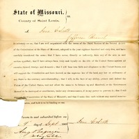 LOYALTY OATH OF IONE WOLCOTT OF MISSOURI, COUNTY OF ST. LOUIS