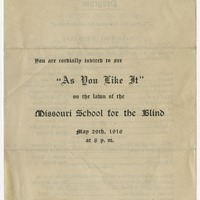 MO School for the Blind Program Cover