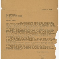 Letter to Howard Hull