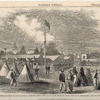 "HEAD-QUARTERS OF MAJOR-GENERAL FREMONT'S BODY-GUARD AT ST. LOUIS, MISSOURI."