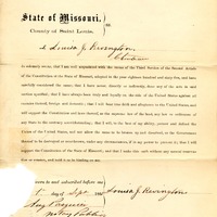 LOYALTY OATH OF LOUISA J. REVINGTON OF MISSOURI, COUNTY OF ST. LOUIS