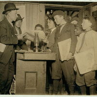 Burns Basement Branch. A dark dirty cellar, 3518 Evans Ave. See photo 1460. St. Louis, Mo. May 1910. Location: St. Louis, Missouri.