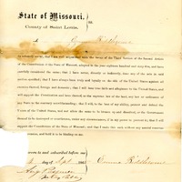 LOYALTY OATH OF EMMA BIDDLECOME OF MISSOURI, COUNTY OF ST. LOUIS