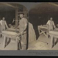 Workmen moulding special pieces of Terra Cotta for building purposes, St. Louis, Mo., U.S.A.
