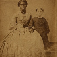 SALLIE SMITH AND AFRICAN AMERICAN ATTENDANT, FRANCES.