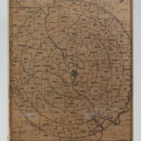 Map of St. Louis with concentric circles around the city center.