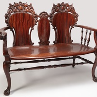 Settee with a Chinese Influence from the 1904 World's Fair