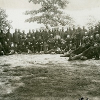 COMPANY OF THE 7TH REG. U.S. VOLUNTEERS, "THE IMMUNES". JEFFERSON BARRACKS, CAMP STEVENS.