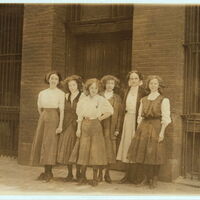 Young girls who work 9 to 10 hours a day in Inland Type Foundry. St. Louis. Location: St. Louis, Missouri.
