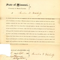 LOYALTY OATH OF AMELIA T. FLAHERTY OF MISSOURI, COUNTY OF ST. LOUIS