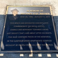 Michael Brown Plaque Underneath the Bench