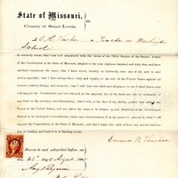 LOYALTY OATH OF EMMA H. THURBER OF MISSOURI, COUNTY OF ST. LOUIS