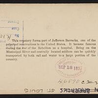 National Cemetery, Jefferson Barracks, St. Louis, Mo. U.S.A.-Back