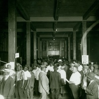 GROUP OF AFRICAN AMERICAN MEN REPORTING PROPERTY LOSSES AROUND TIME OF 1917 RACE RIOT IN EAST ST. LOUIS
