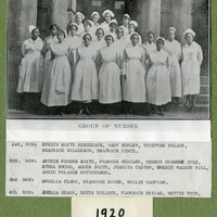 GROUP PORTRAIT OF NURSES, PROBABLY FROM CITY HOSPITAL #2