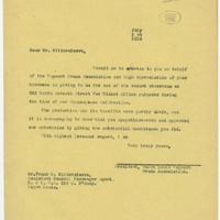 Letter to Frank Gildersleeve