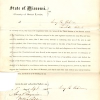 LOYALTY OATH OF LUCY B. ROBINSON OF MISSOURI, COUNTY OF ST. LOUIS