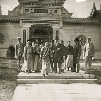 Chinese officials visiting the Chinese Pavilion at the 1904 World's Fair